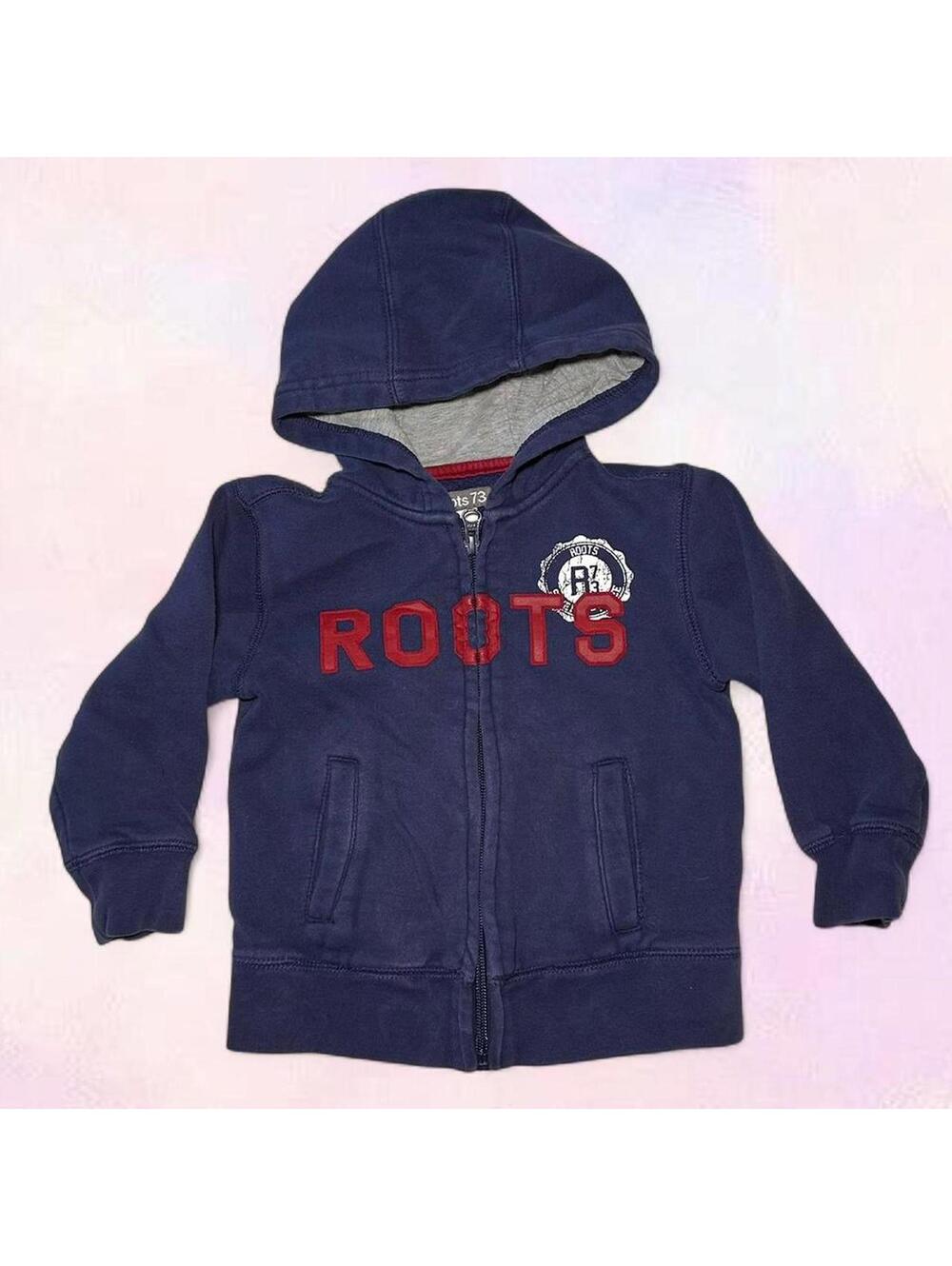 Navy Blue Roots 73 Zip-Up Children’s Sweater Size 2T Canada